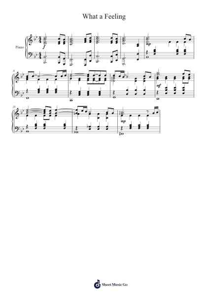 What a Feeling Sheet Music by Irene Cara-Arr.Rusmike Hudje