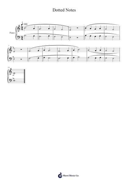 Dotted Notes Sheet Music by Béla Bartók-Arr.Latckens