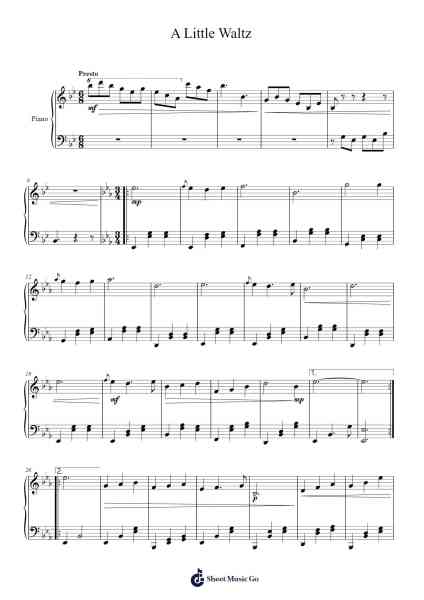 A Little Waltz Sheet Music by Galster Ewilde-Arr.Westier Haylay