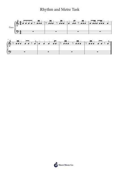 Rhythm and Metre Task Sheet Music by Jmurphy22-Arr.Hazlius
