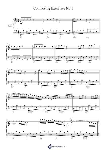 Composing Exercises No.1 Sheet Music by Cryboyce Steinsel-Arr.Kelniell Bircer