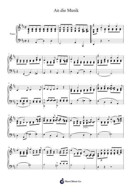An die Musik, D.547 Sheet Music by Franz Schubert-Arr.Hartclife Joudrea