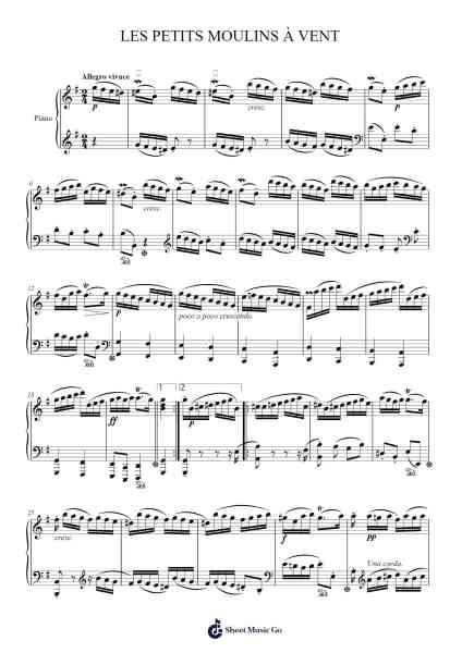 Les Petits Moulins à Vent Sheet Music by François Couperin-Arr.Manpiers