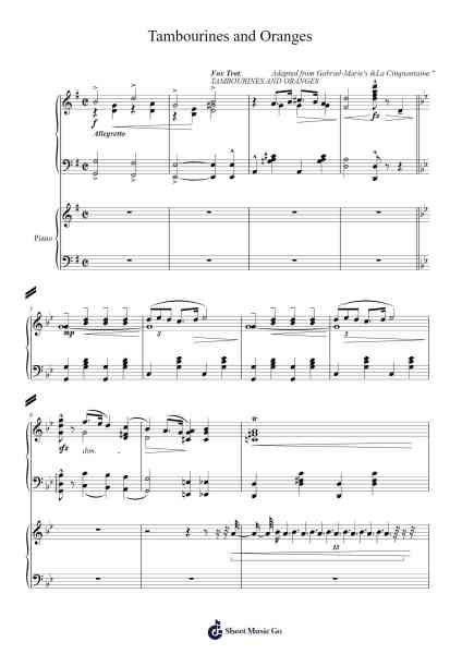 Tambourines and Oranges Sheet Music by F. Henri Klickmann-Arr.Holmesney Cliffcol