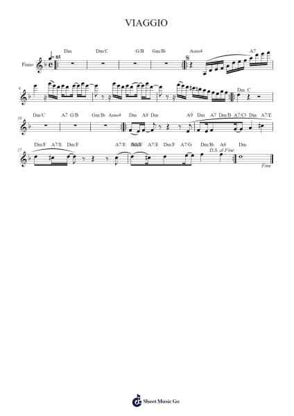 VIAGGIO Sheet Music by F. Ceccarelli-Arr.Earmay