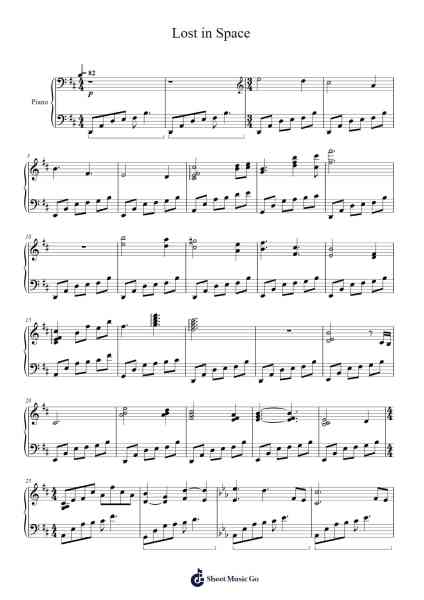 Lost in Space Sheet Music by Kyleze-Arr.Mortion Woolftab