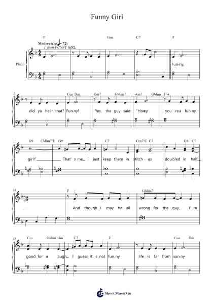 Funny Girl Sheet Music by Barbra Streisand-Arr.Pearroe