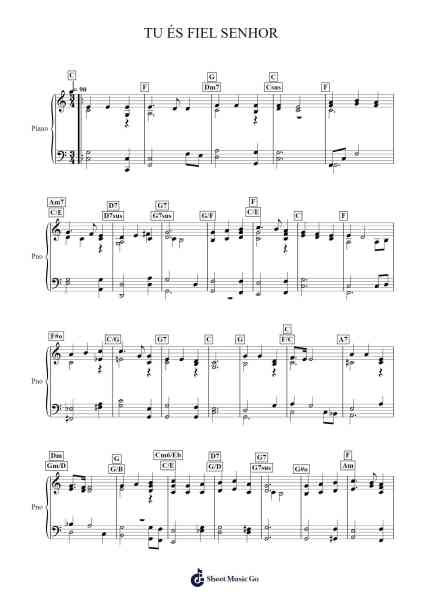 TU ÉS FIEL SENHOR Sheet Music by Macburns-Arr.Paydice