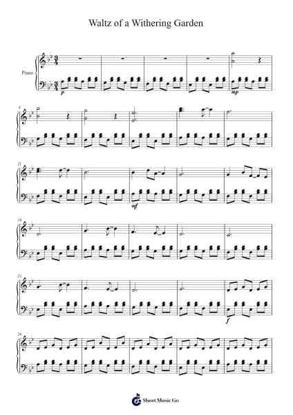 Waltz of a Withering Garden Sheet Music by Elijah Carl-Arr.Roykiel