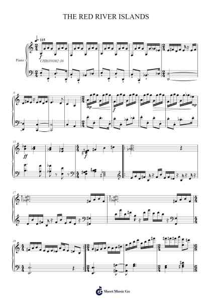 THE RED RIVER ISLANDS Sheet Music by T.E.Fleming-Arr.Malclaude