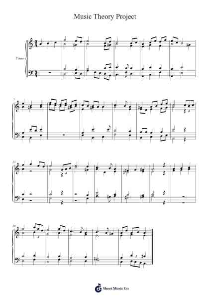 Music Theory Project Sheet Music by Simon Choi-Arr.Jorthodore Adegee