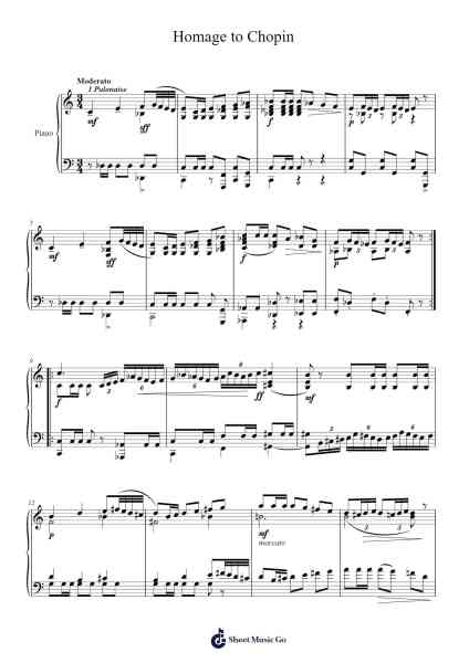 Homage to Chopin Sheet Music by Bernard Smith-Arr.Fieldtein