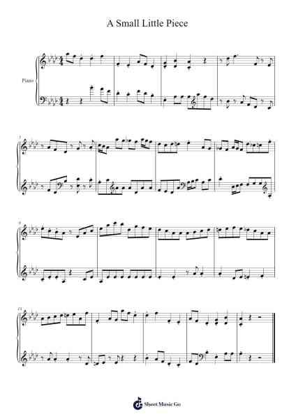 A Small Little Piece Sheet Music by Benson Ou-Arr.Wyli