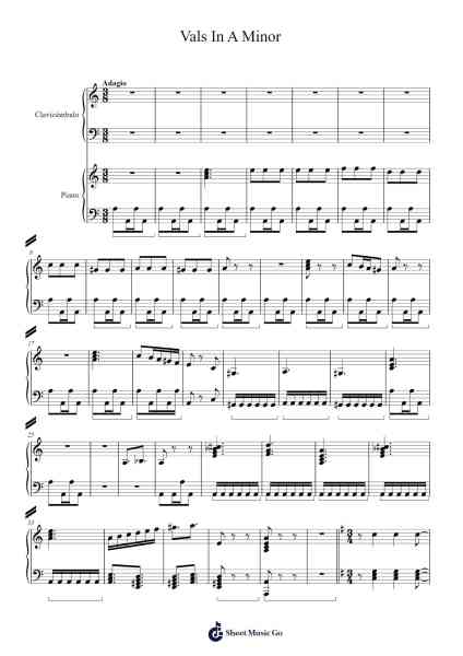 Vals in A Minor Sheet Music by Tomás Lazo González-Arr.Pegjim