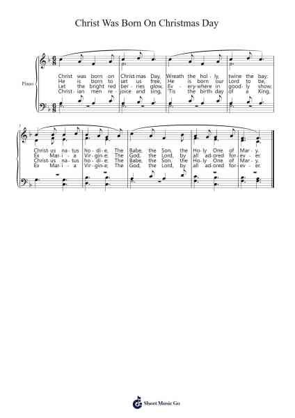 Christ was born on Christmas Day Sheet Music by Robin Stopford-Arr.Jaboyle Erve