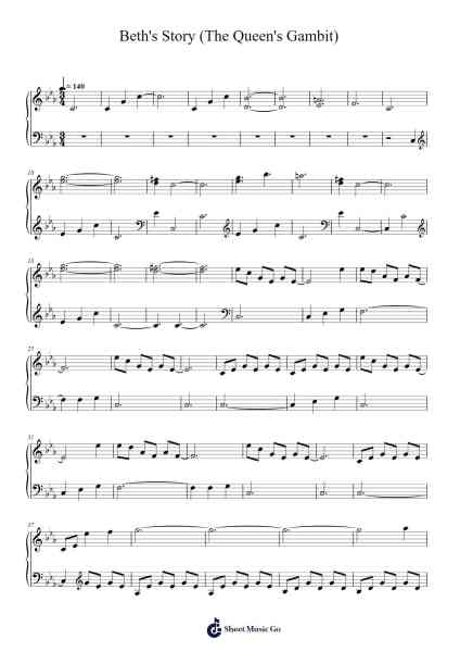 Beth's Story (The Queen's Gambit) Sheet Music by Carlos Rafael Rivera-Arr.Sidser
