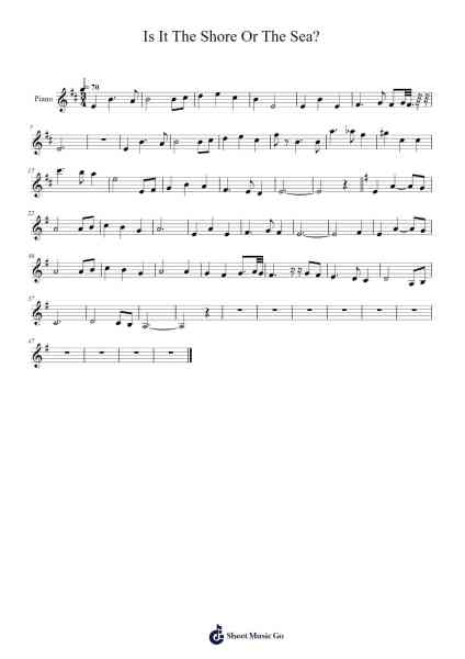 Is It The Shore Or The Sea? Sheet Music by Harry Gregson-Williams-Arr.Palo