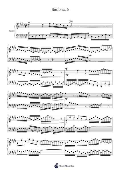 Sinfonia 6 Sheet Music by William Yoon-Arr.Francespkins Vicpham