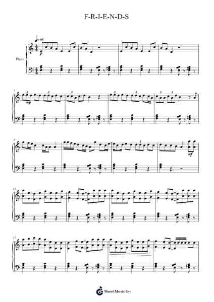 F-R-I-E-N-D-S Sheet Music by Hughfrances Yorkhead-Arr.Jerhue