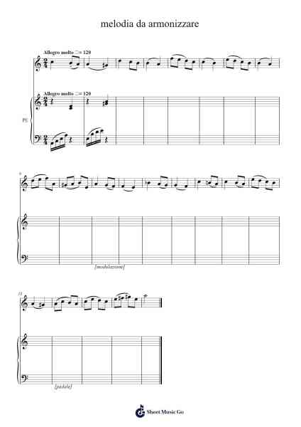 melodia da armonizzare Sheet Music by Paolo Furlani-Arr.Himorse