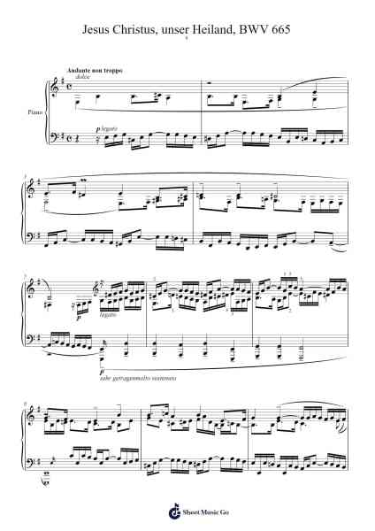 Jesus Christus, unser Heiland, BWV 665 Sheet Music by Johann Sebastian Bach-Arr.Stoweberg