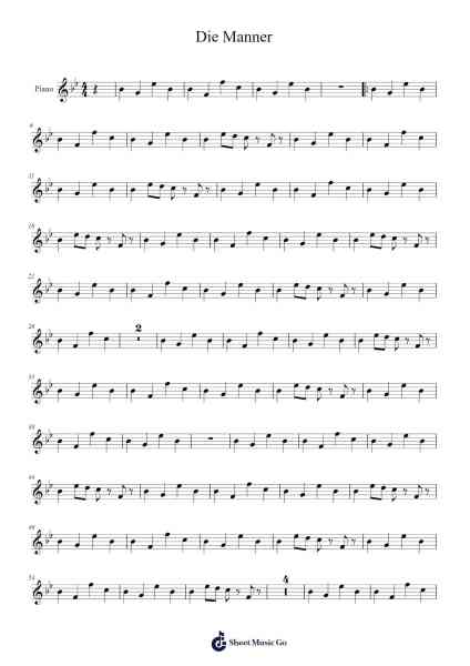 Die Manner 樂譜由 Frank Weijs - 編曲 Hason