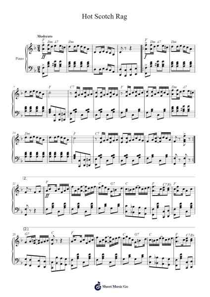 Hot Scotch Rag Sheet Music by H. A. Fischler-Arr.Ruthives Sibylxy