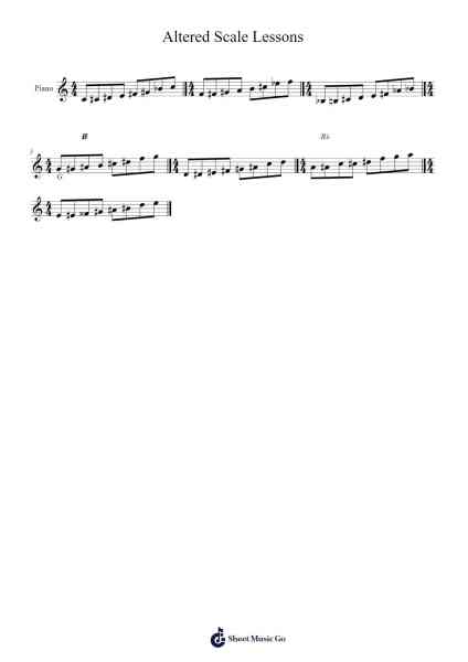 Altered Scale Lessons Sheet Music by Yuko Naito-Arr.Nanmen Salchloe