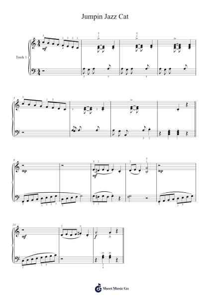 Jumpin Jazz Cat Sheet Music by -Arr.Woltier