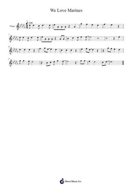 We Love Marines 樂譜由 - 編曲 Rareade Zoelotte