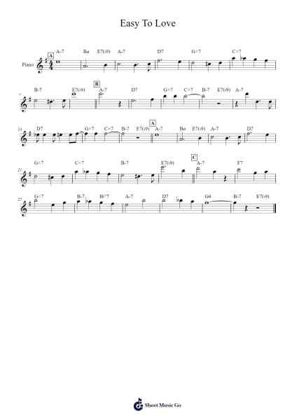 Easy To Love Sheet Music by Cole Porter-Arr.Milnett