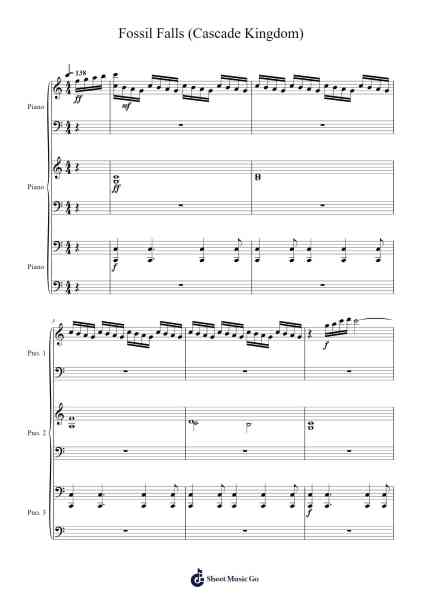 Fossil Falls (Cascade Kingdom) Sheet Music by Mahito Yokota-Arr.Shawqe Bryy