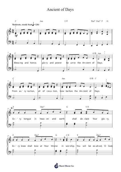 Ancient of Days Sheet Music by Petra-Arr.Hagpold