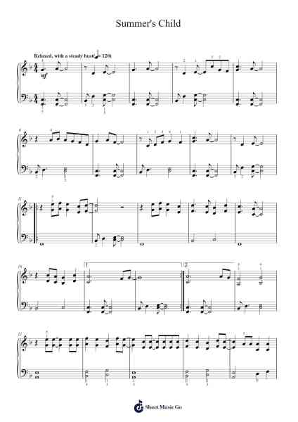 Summer's Child Sheet Music by David Lanz-Arr.Mila