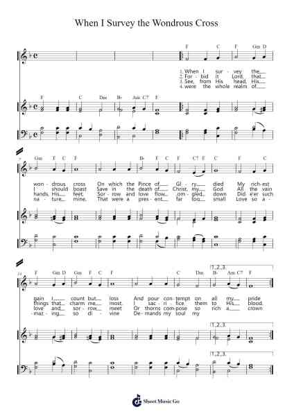 When I Survey the Wondrous Cross Sheet Music by Lowell Mason-Arr.Eltave