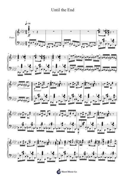 Until the End Sheet Music by maxamusTSG-Arr.Haycah Touthale