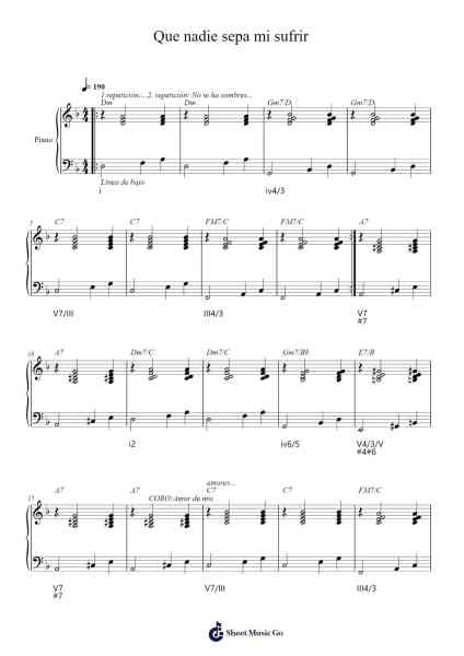 Que nadie sepa mi sufrir Sheet Music by Ángel Cabral-Arr.Eveken Dougloyd