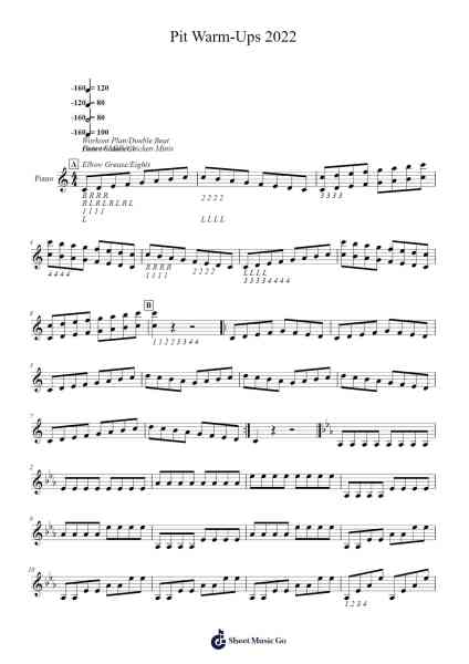 Pit Warm-Ups 2022 Sheet Music by Lonriam Leagil-Arr.Montbrook