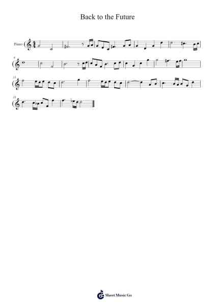 Back to the Future Sheet Music by Alan Silvestri-Arr.Pulborg Ridean