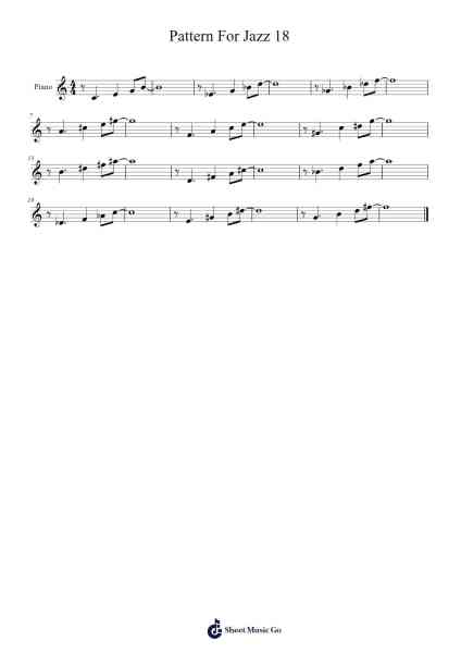 Pattern For Jazz 18 Sheet Music by -Arr.Stechill Argale