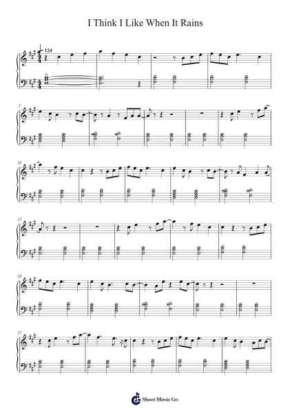 I Think I Like When It Rains Sheet Music by Unknown author-Arr.Lopeare