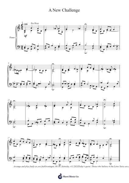 A New Challenge Sheet Music by Toursbur-Arr.Mewood Teries