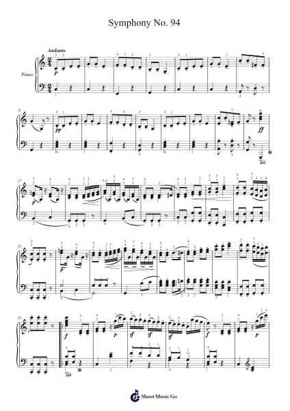 Symphony No. 94 樂譜由 Joseph Haydn - 編曲 Kyleyy