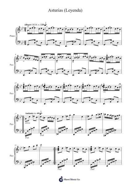 Asturias (Leyenda) Sheet Music by Isaac Albéniz-Arr.Asdict
