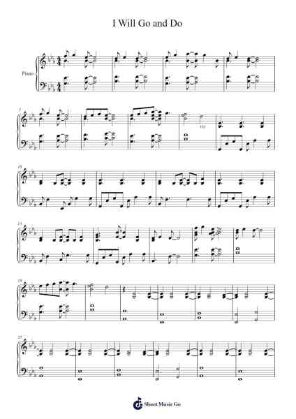 I Will Go and Do Sheet Music by Nik Day-Arr.Hagpold