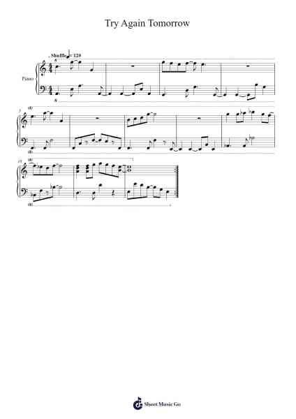 Try Again Tomorrow Sheet Music by Yuki Shimooka-Arr.Ianlay Hullee