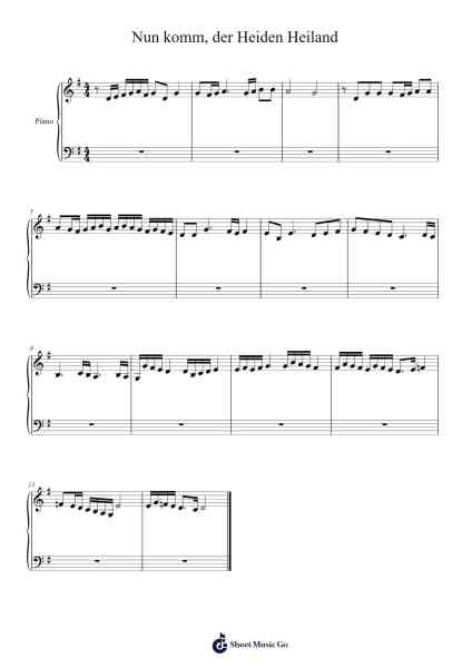 Nun komm, der Heiden Heiland 樂譜由  - 編曲 Bonrian Vanqe
