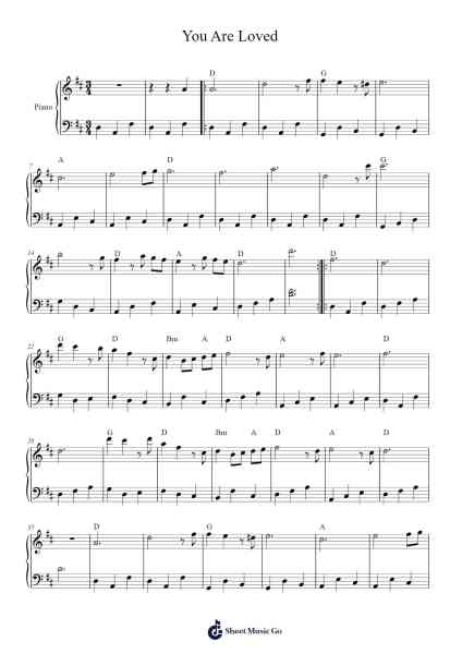 Nocturne "You Are Loved" Sheet Music by Matthew Alden Kurniawan-Arr.Shirvien