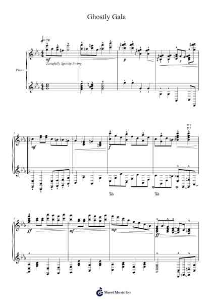 Ghostly Gala Sheet Music by Stilkim-Arr.Mikejay Croftges