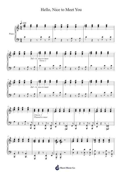 Hello, Nice to Meet You Sheet Music by Rachel Bloom/Adam Schlesinger/Jack Dolgen-Arr.Payrusk